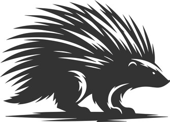 porcupine vector black