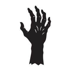 Zombie hand vector silhouette