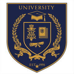 university and college school crests and logo emblems