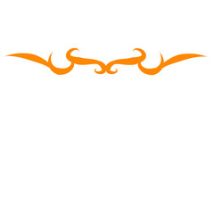 Abstract ornamentation design isolated against a stark dark background