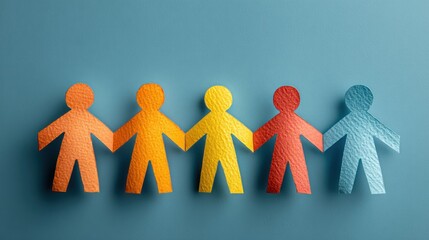 Colorful Paper Chain People: Unity and Diversity