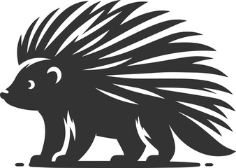 porcupine vector black