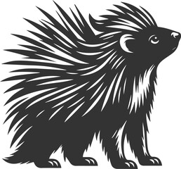 porcupine vector black