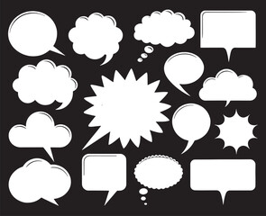 Comic Speech Bubble Collection | Blank Text Balloons | Vector Pop Art Dialogue Set
