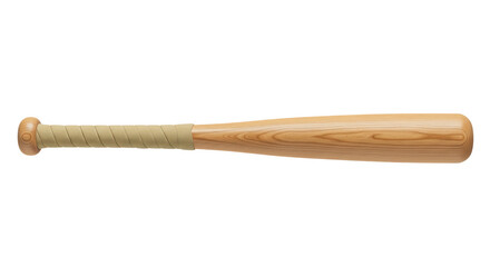 Isolated Wooden Baseball Bat