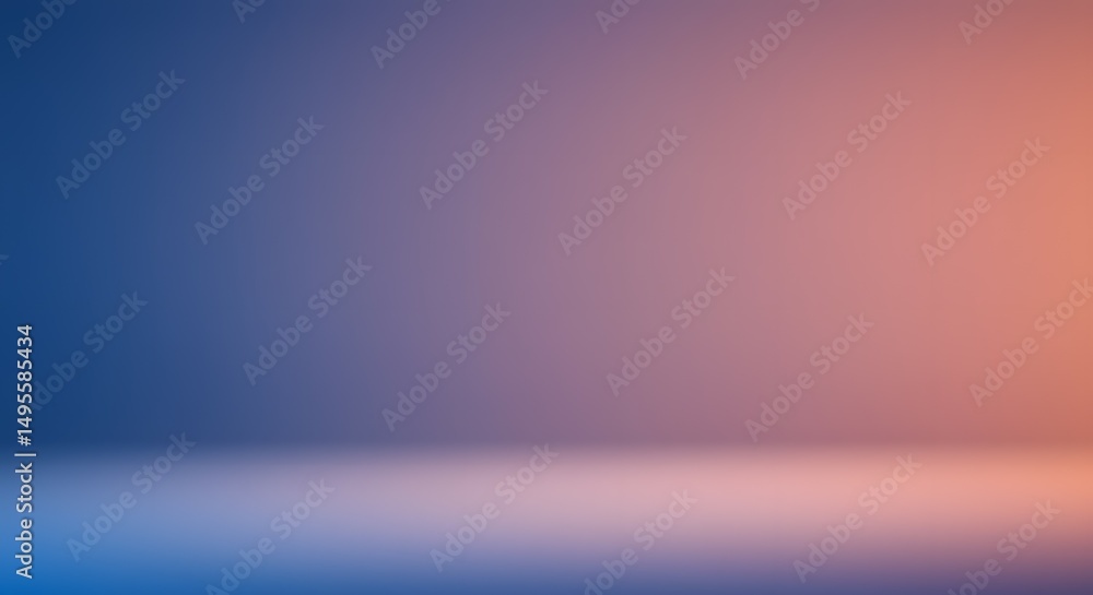 Aufkleber abstract gradient background smooth color transition from blue to orange, perfect for digital design
