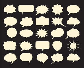 Fototapeta premium Comic Speech Bubble Collection | Blank Text Balloons | Vector Pop Art Dialogue Set