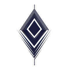 Contemporary Arrow with Precise Geometric Lines Isolated on Transparent Background