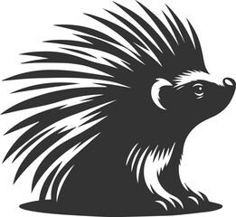 porcupine vector black