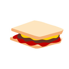 Hand drawn sandwich illustration. Simple bread illustration 