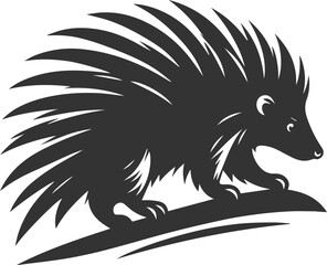 porcupine vector black