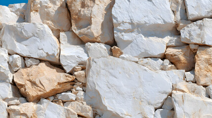 A close-up of traditional Greek stone texture with beige and pale gray tones, natural light bringing out fine surface detail 46221588 3