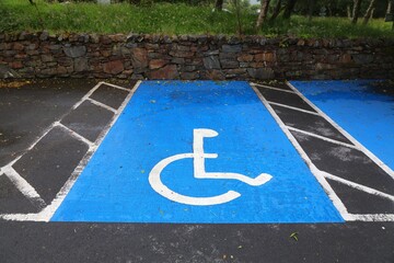 Accessible parking space in Ireland