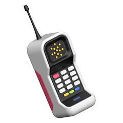 Brick cell phone 01  3D icon on transparent