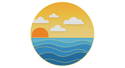 Isolated Sea and Sunset