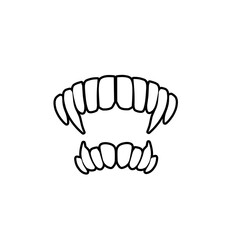 Monochromatic representation showcasing a set of menacing canines illustration