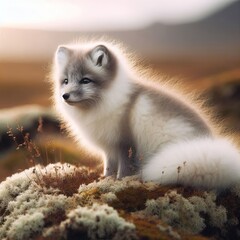 Arctic Fox brown in summer