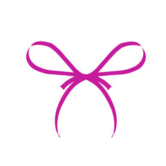 Abstract magenta bow drawing against contrasting deep black background image