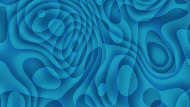 Abstract blue pattern of overlapping circles and waves. Suitable for backgrounds, digital designs, print materials, and artistic projects with a modern twist.