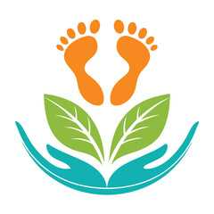 Childcare and Environment Logo Vector Concept.