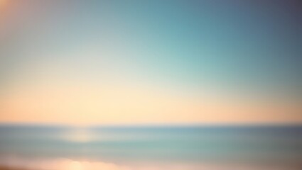Fototapeta premium Abstract beach scene with serene pastel colors at sunset