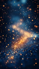 Blue and gold glitter, bokeh background, festive, holiday