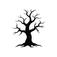 tree silhouette isolated on white