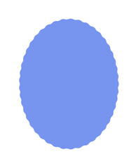 シンプルでスタイリッシュな青い縦長の波形 - フレームやエンブレムの楕円形のパーツ素材