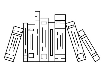 Illustrations of books stack. Image for education and school.