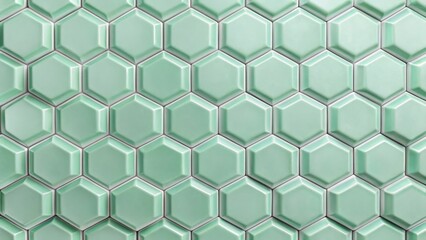 Seamless Pattern of Pale Green Hexagonal Tiles with Subtle Embossing for Interior Design Applications
