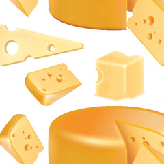 Trendy Cheese Abstract Pattern – Seamless Repeating Vector Background Design