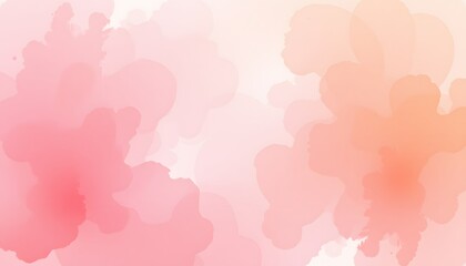 a soft watercolor background in pastel pink and peach tones with subtle gradient blends, rounded corners, central empty space for future message, elegant and clean design