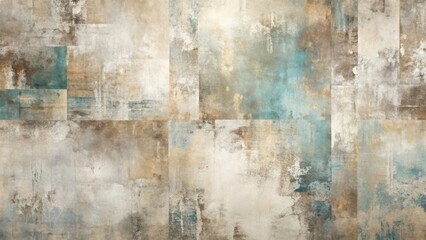 Obraz premium Abstract Textured Background with Earthy Tones and Geometric Shapes Featuring a Distressed and Weathered Appearance Ideal for Design Projects