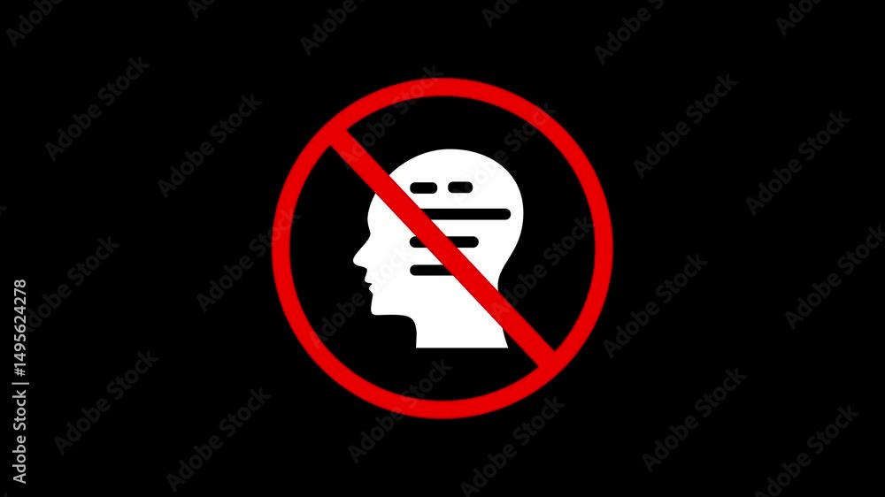 Poster head coding no ai generated motion graphic of artificial intelligence not allowed with a restriction