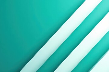Obraz premium Geometric teal & white stripes, modern minimalist style, wallpaper texture, pattern