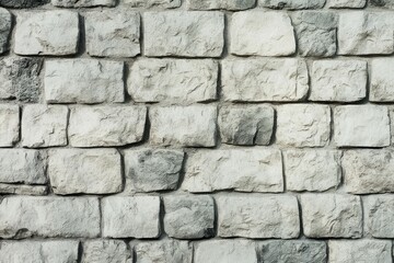 Fototapeta premium Rustic white brick wall with weathered texture. Artificial Intelligence image