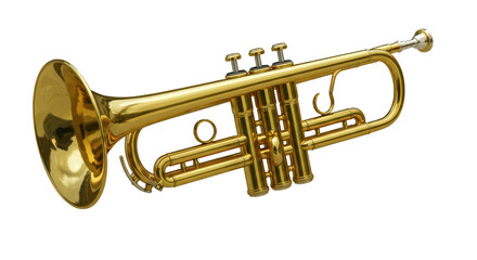 Obraz premium Isolated Golden Trumpet