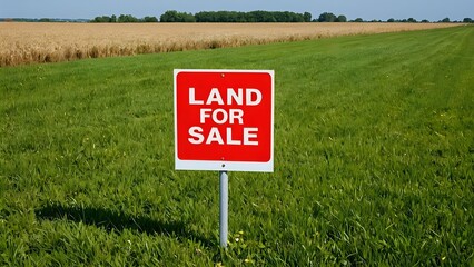 Land for Sale  sign Perfect for Homes, Development, or Investment , Buy, Rent, or Build