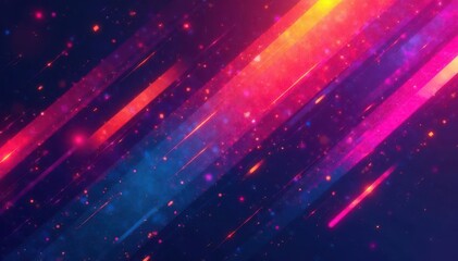 Obraz premium Geometric abstract shapes, vibrant neon colors, modern, print