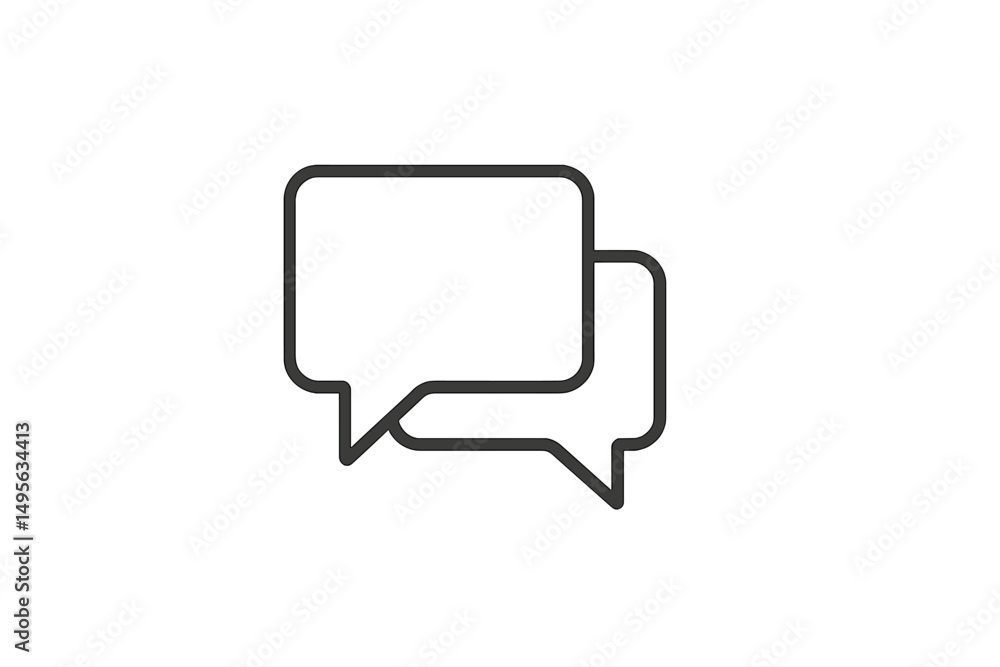 Poster conversation bubbles designed for dialogue illustration in digital communication contexts