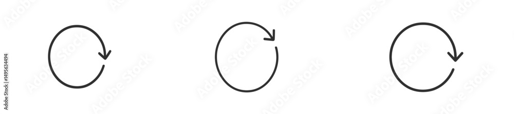 Poster cyclic arrows indicating a continuous process or rotation in a minimalist style design