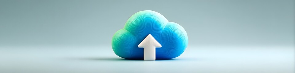 Cloud Upload: A captivating visualization of cloud upload, a modern symbol of data storage and retrieval