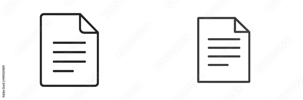 Poster document icons representing various types of paperwork and organization in a minimalist design with 