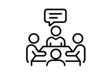 Engaging discussion at a round table meeting among diverse participants in a collaborative setting