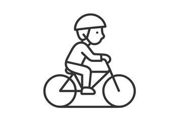 Naklejka premium Child riding a bicycle on a sunny day in a park, enjoying outdoor activity and promoting physical fitness