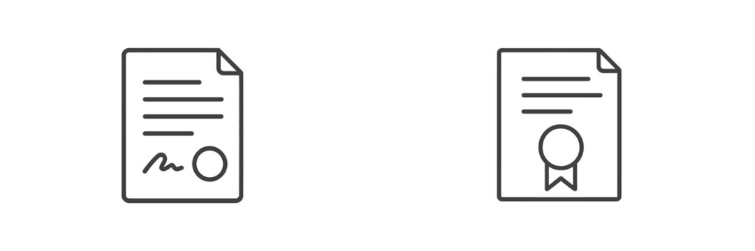 Certificates representing achievement and formal recognition displayed in a clean layout on a neutral background