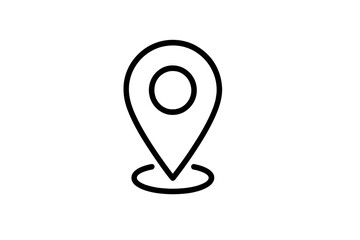 Location pin icon representing navigation in digital maps for easy access and directions