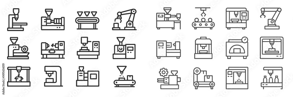 Poster factory machinery and automated equipment in a modern manufacturing facility showcasing various prod