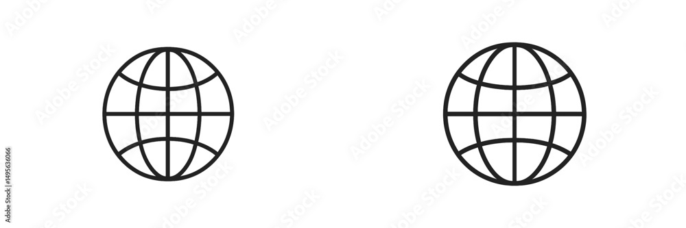 Aufkleber dual globe icons representing global connectivity and international collaboration in digital design