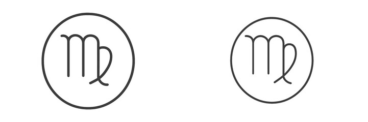 Virgo zodiac symbols depicted in minimalist design showcasing elegance and astrological significance